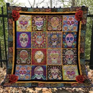 Skull Quilt Blanket Ver 80  Quilt